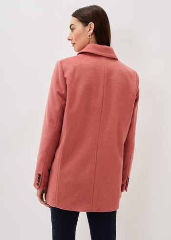 Phase Eight Amara Wool Coats Dark Coral USA | 7518263-HO